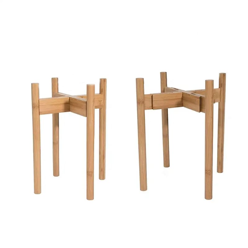 Stand de plante cu rafturi reglabile de bambus