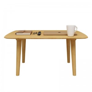 Masă de capăt de bambus 31 inch Masă de ceai de cafea pentru living pentru cameră de zi mobilier pentru casă