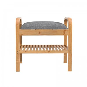 Coridor afișare raft organizator de depozitare pantofi de depozitare bancă de pantofi de bambus